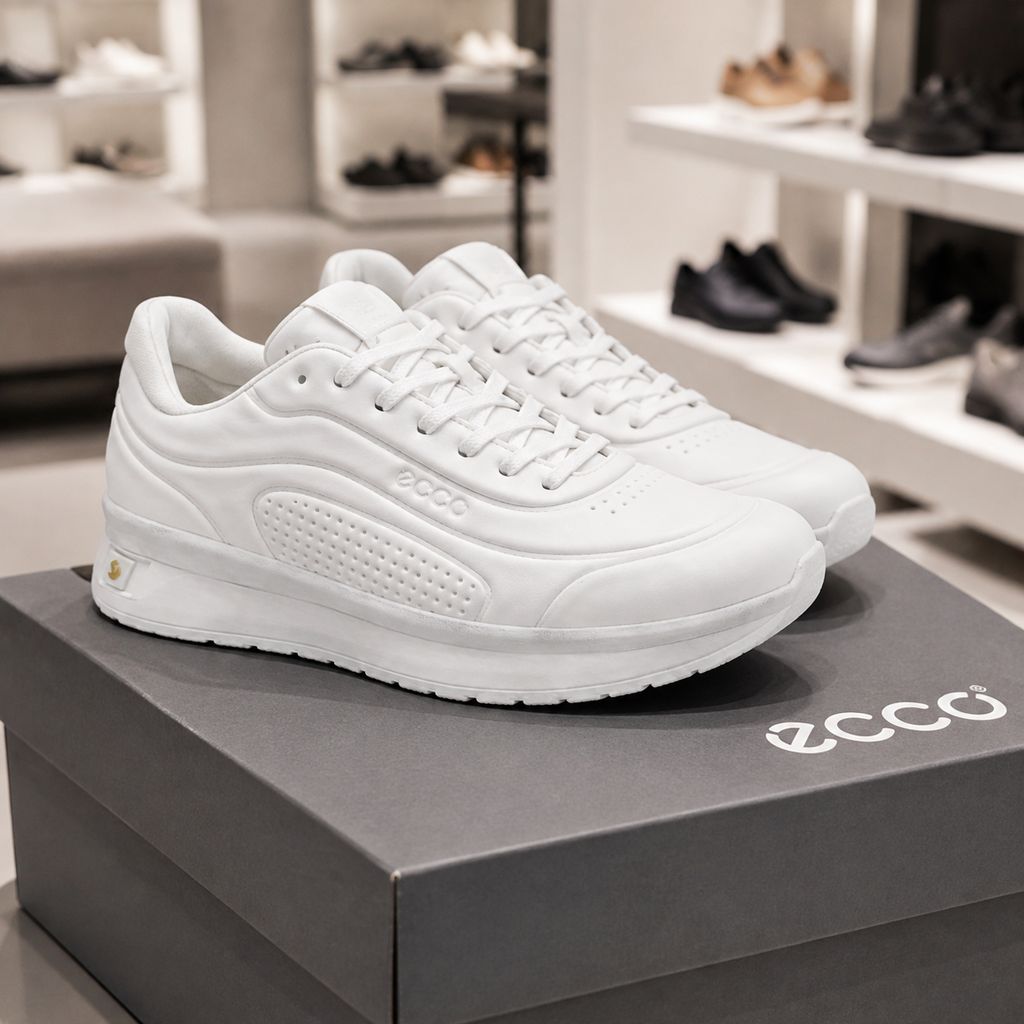 کفش روزمره مردانه بندی مدل اکو-سفید