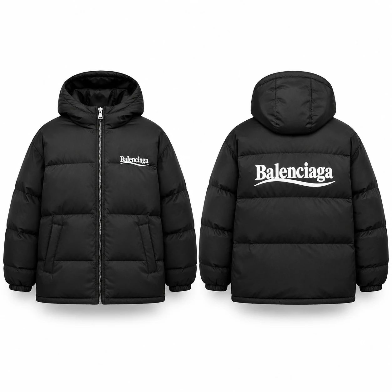کاپشن ضد آب داخل پشمی Balenciaga-مشکی
